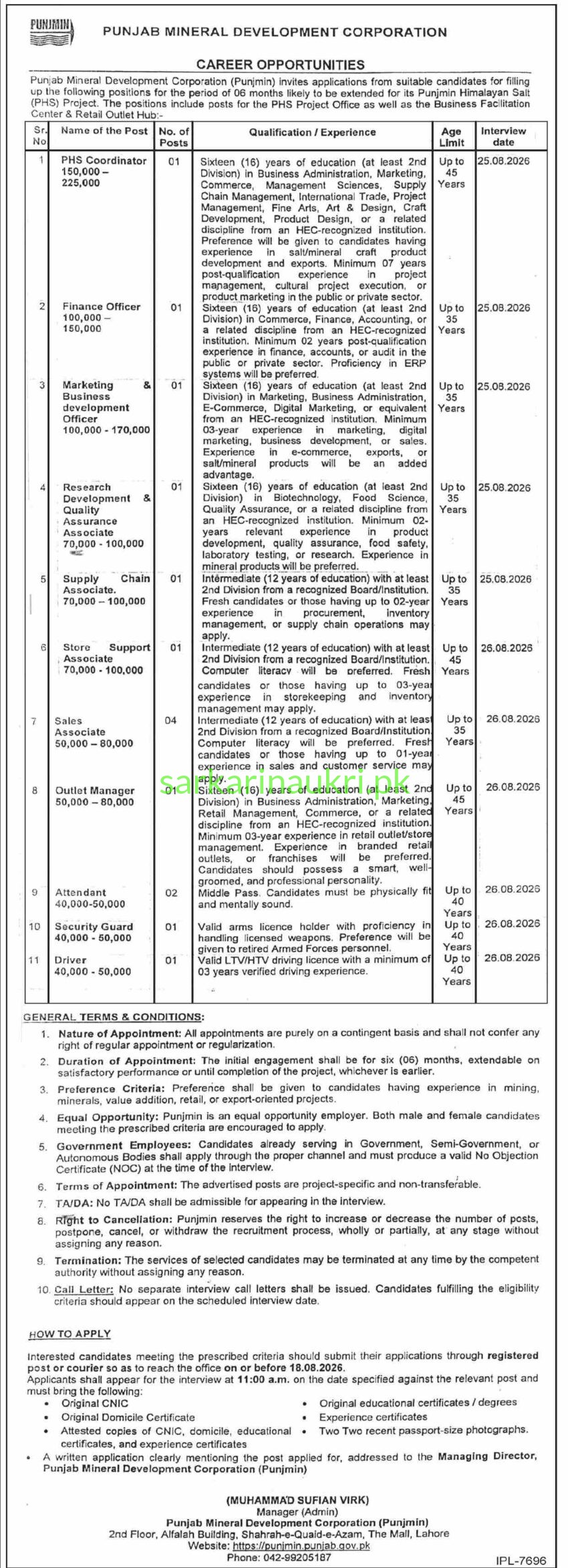 Punjab Mineral Development Corporation PMDC New Jobs 2026