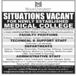 Malir University Jobs 2026 – Apply Online for Medical College Faculty & Staff