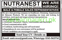 Nutranest | Jobs 2026 | Apply Online for Male & Female Sales Representatives