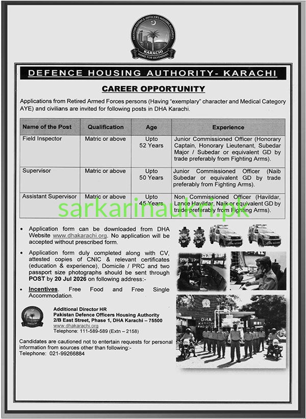 DHA Karachi Jobs 2026 | Defence Housing Authority Career Opportunities