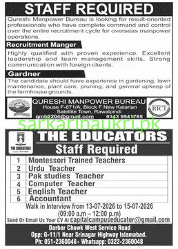 The Educators Islamabad Jobs 2026 – Teaching & Staff Vacancies